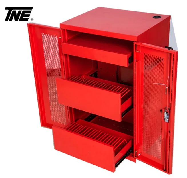 SPCC Tablet Mobile IPad 40 Port Electric Safe Learning tablet Charging box Ipad charging cart red charging Trolley
