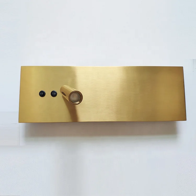 New Design Led Bedside Reading Wall Lamps Home Decor Light Indoor Modern Gold Luxury Hotel Wall Lamp With USB Charging