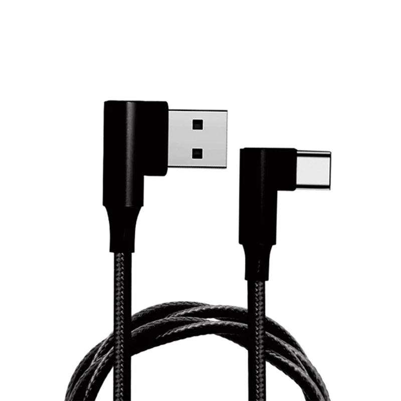 
Best Selling micro Type C 90 Degree Right Angle Cloth Braided USB Phone Charger Cable 