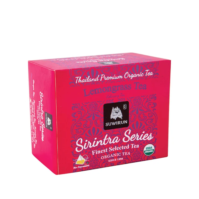 Beverage From Thailand Organic Herbal Tea Drink Sirintra Series - Lemongrass Black Tea (30 Teabag / Box) Best Seller
