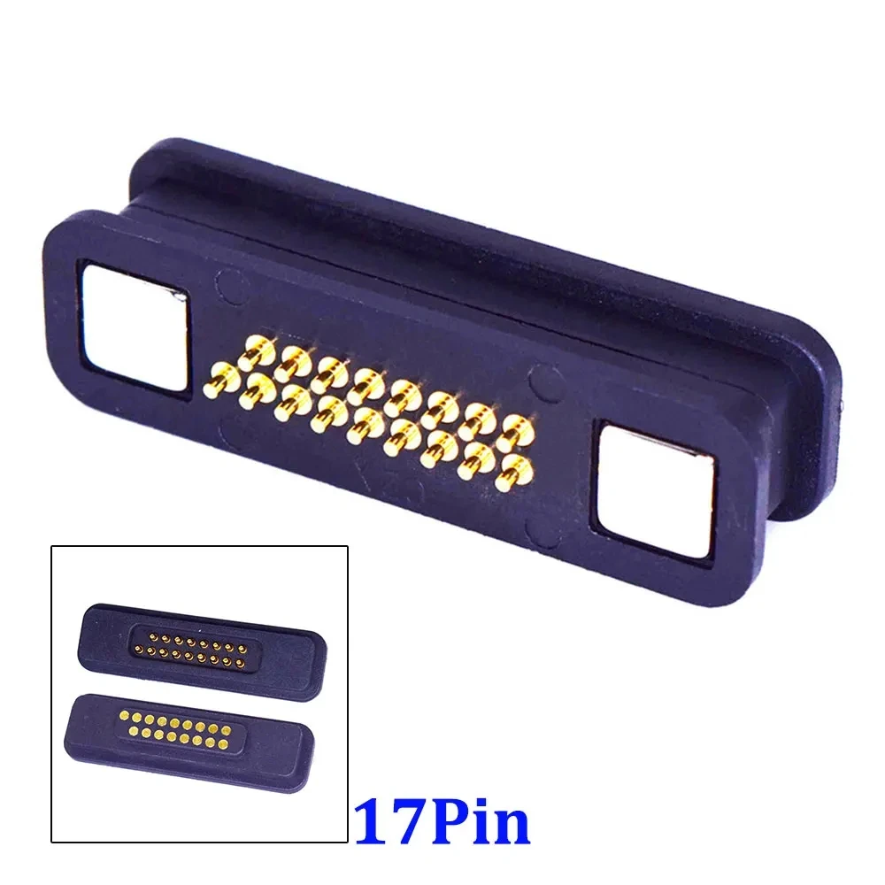 1 Pair Waterproof Magnetic 2A Pogo Pin Connector 13/14/15/16/17/18/19/20Pin Male Female Spring Loaded DC Power Socket