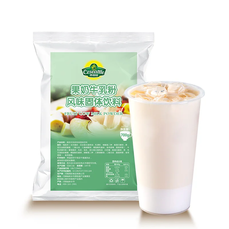 Czseattle Fruit cow milk powder fruit flavor drink & beverage instant milk powder for bubble tea ingredients