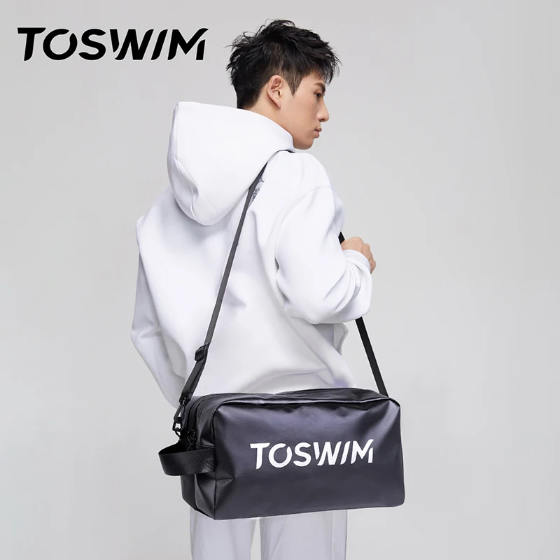 TOSWIM Waterproof Dry Wet Separated Storage Bag Widened Shoulder Straps Dry Bag for Swimming