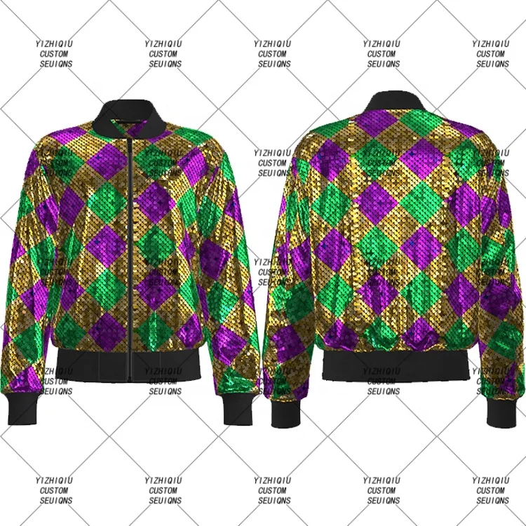 2023 Women Design Clothes Mardi Gras Apparel Patchwork Shirt Jackets