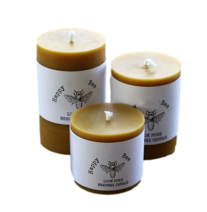 Home Decorative Aroma Natural Beeswax Candle Scented Candle Pillar Candle With Private Label
