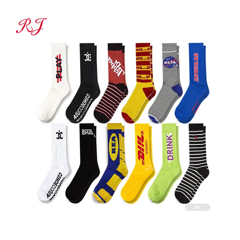 RJ-O0003 OEM crew bamboo custom logo socks men foot tube socks in los angeles