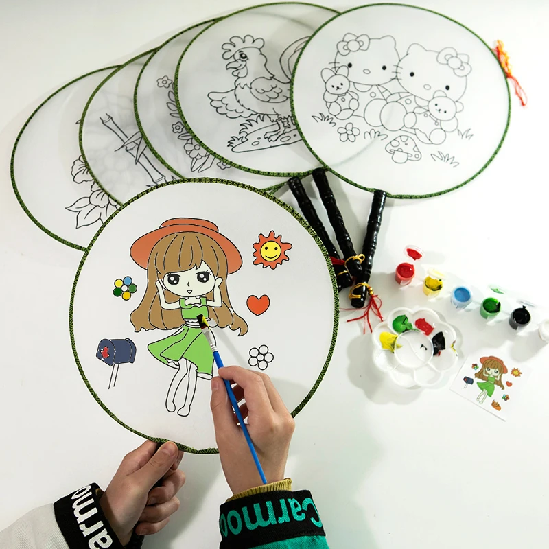 Bulk Wholesale Hand Fan Promotional Custom Logo Hand Fans Drawings