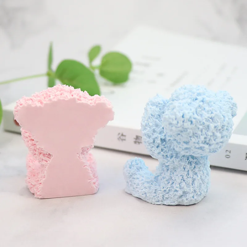 Factory 3D DIY Handmade Cute Bear Ice Ball Cube Candle Mousse Cake Silicone Mold