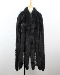 Новинка 2022, оптовая продажа, женская накидка из искусственного лисьего меха, меховая шаль, женские зимние накидки