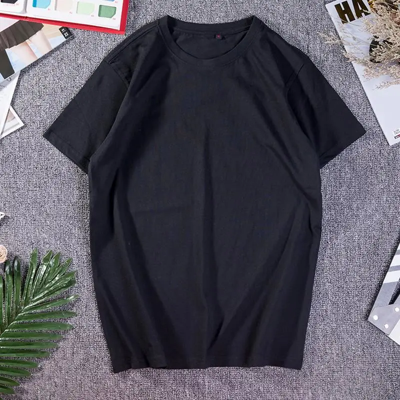 Chinese Wholesaler High quality cotton print t shirt woman men blank oversized white promotion custom logo tshirts