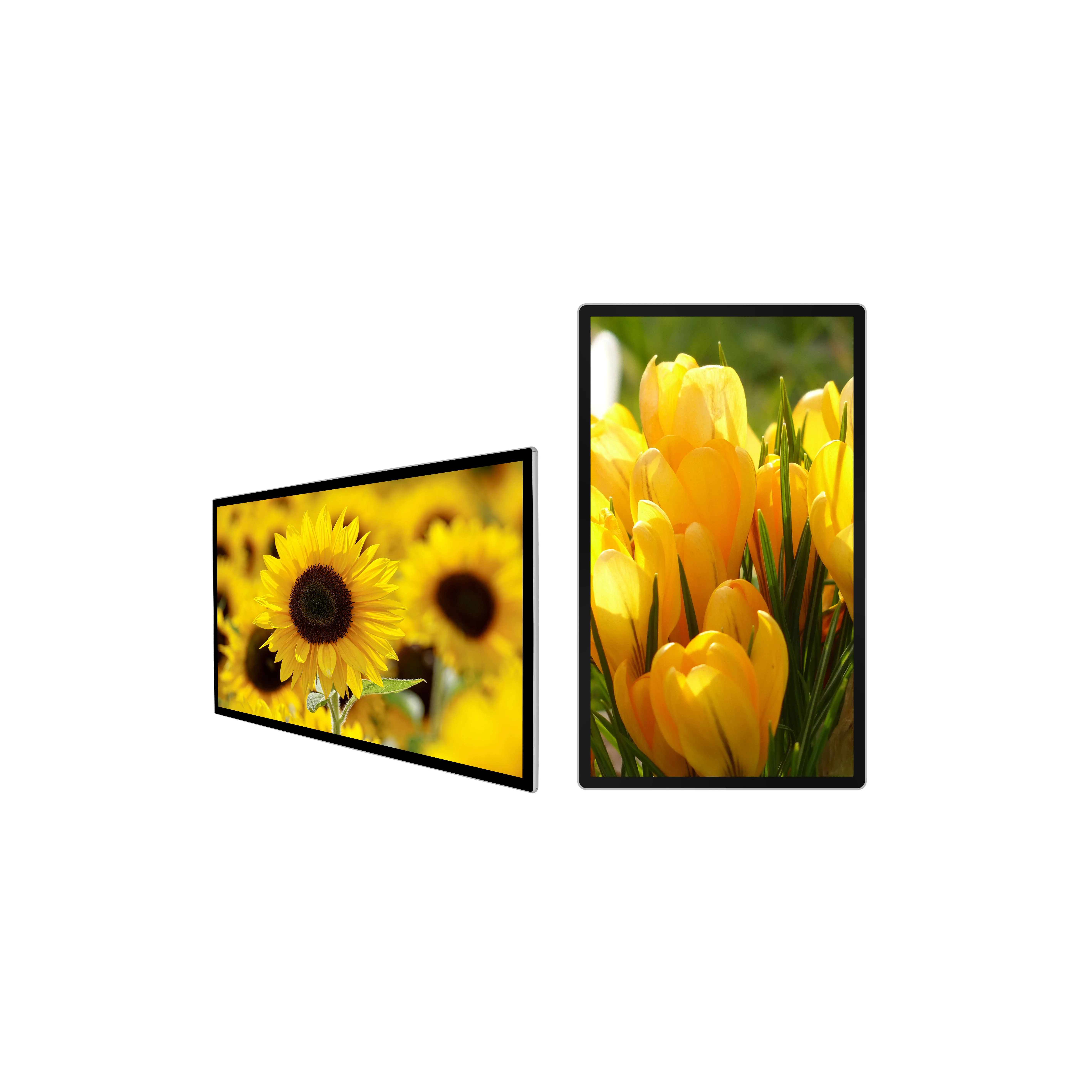 High Definition Wall Mounted Intelligent Digital Signage For Advertising LCD 55 Inch Interactive Infrared Touch