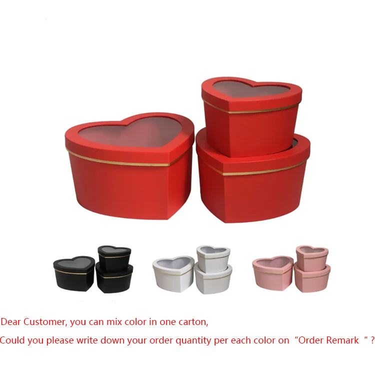 Креативная коробка для цветов в форме сердца с окошком, прозрачная подарочная коробка в форме сердца