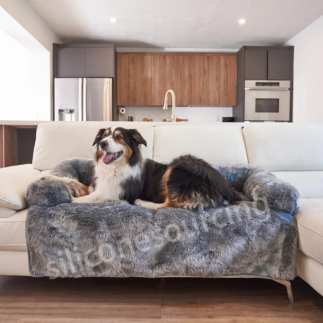 Dropshipping Orthopedic dog bed With spine and neck Supportive bolsters Thickened Warm Fluffy Soft Cat Bed dog kennel