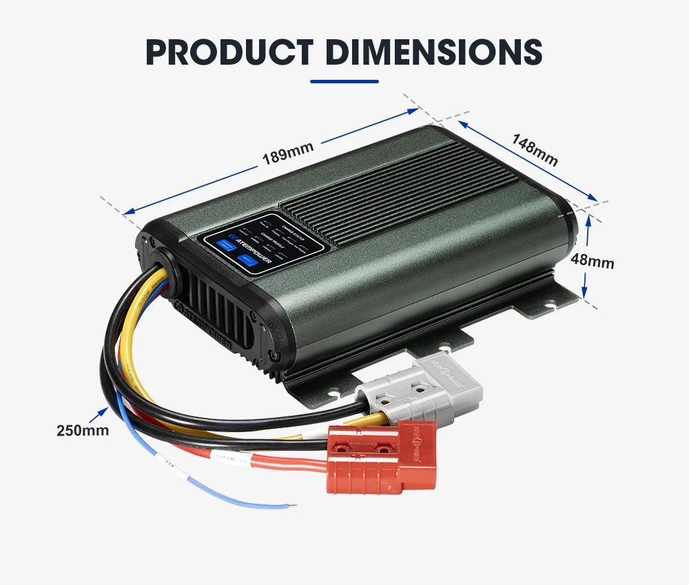 ATEM POWER 12V 30A Multi Stage AGM Lead Acid Lithium Battery Car RV DC to DC Battery Charger