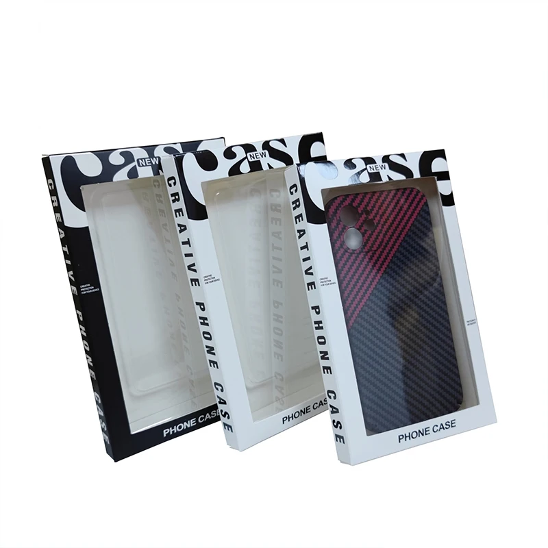 Biodegradable Eco - Friendly Kraft Paper Packaging Phone Case Drawer Packaging Box Package For Phone Case Paper Boxes