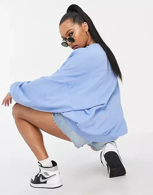 New Arrival 2021 Wholesale Curve super oversized cocoon sweatshirt