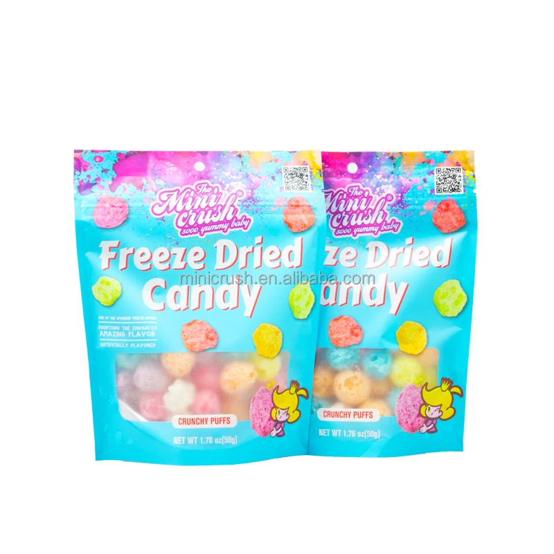 OEM  Freeze Dried Gummy Candy Assorted Fruit Flavors Freeze-dried Drops Candy Sweets For Kids