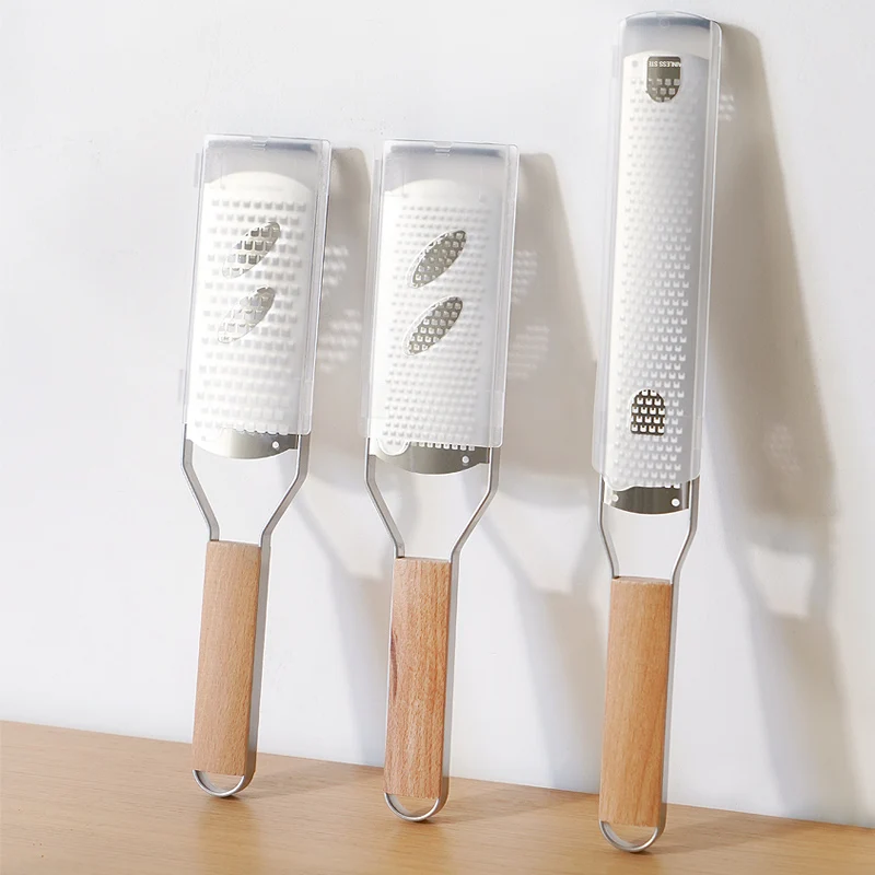 Cheese Grater with Wooden Handle Lemon Zest and Fruit Shaver Cheese Tools