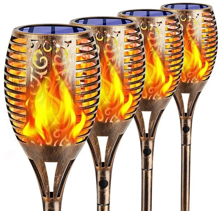 96 LED Garden Solar Lamp Flame Light Landscape Rainproof Grass Led Lamp