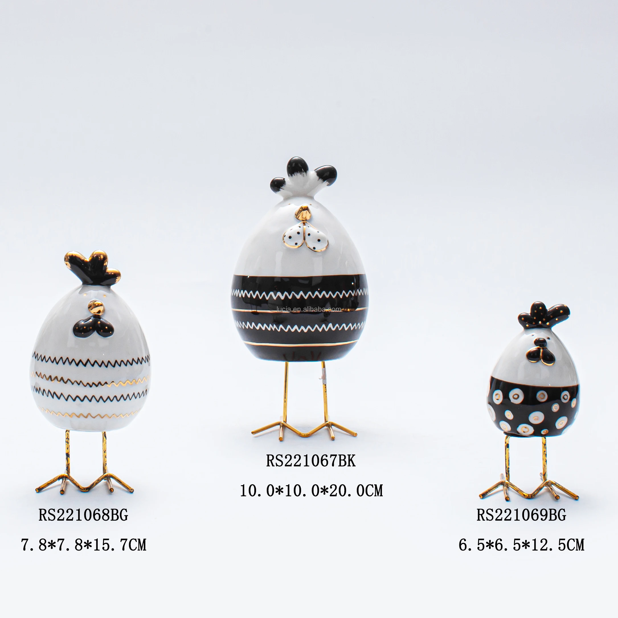 New Design Ceramic Easter Hen Figurine Unique Easter Ornament Easter Chicken Decoration