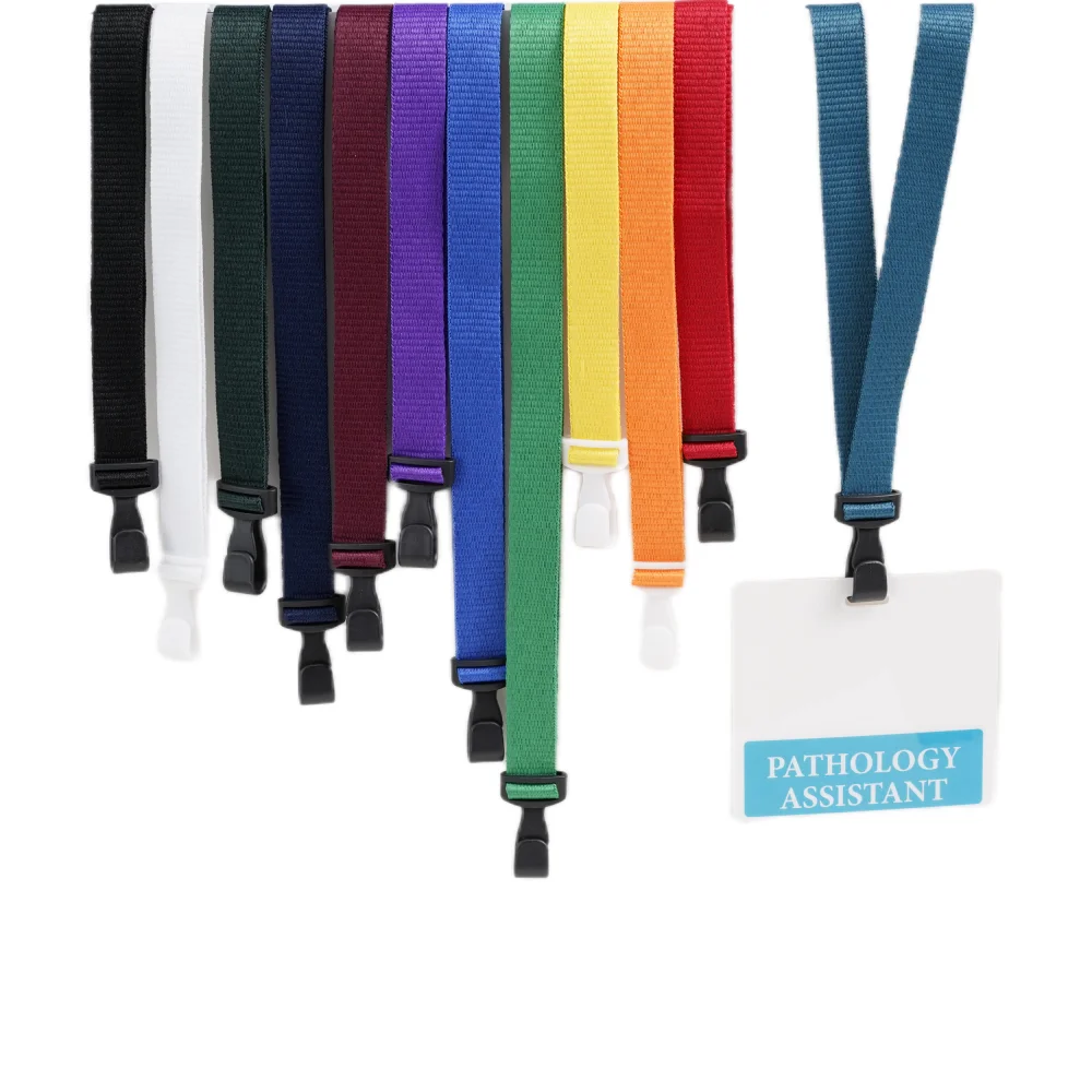 Bestom Custom Logo Lanyards Safe Breakaway Microweave Polyester 2 Color Silk Screen Printing 914mm Size Personalized lanyards