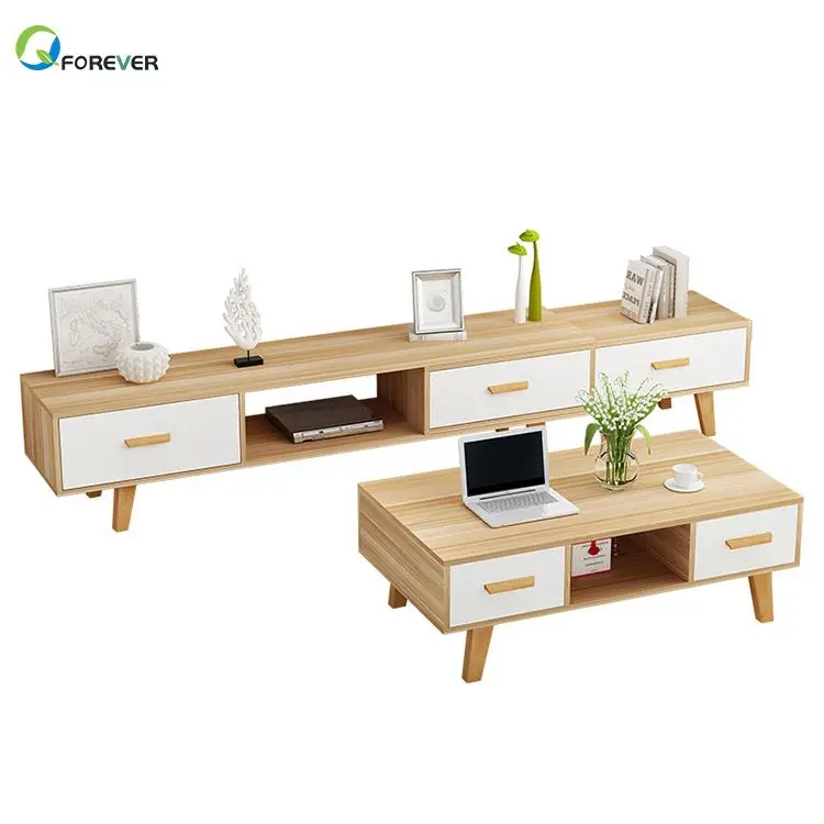 YQ JENMW 2023 Modern Wood TV Rack Cabinet Design TV Cabinet Stand for Home