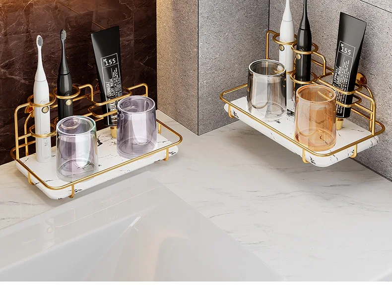 high quality toothbrush holder gold set toothbrush holder