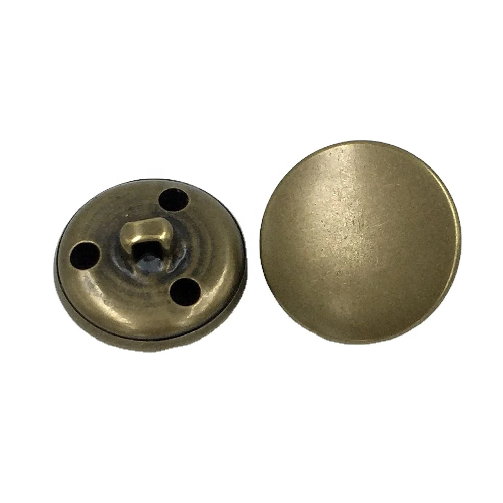 Round Embossed Brass Vintage Bronze gold plated sewing metal blazer shank Coat Buttons