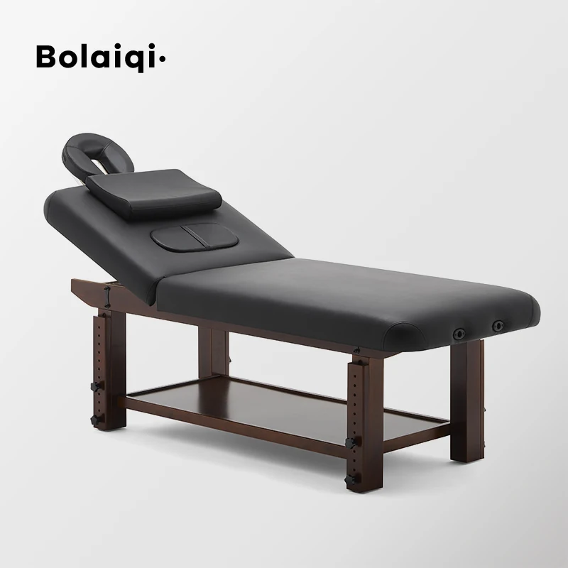 Оборудование для салонов красоты BOLAIQI, деревянный Тайский массажный стол, регулируемая спа-кровать для ухода за телом и лицом и волосами