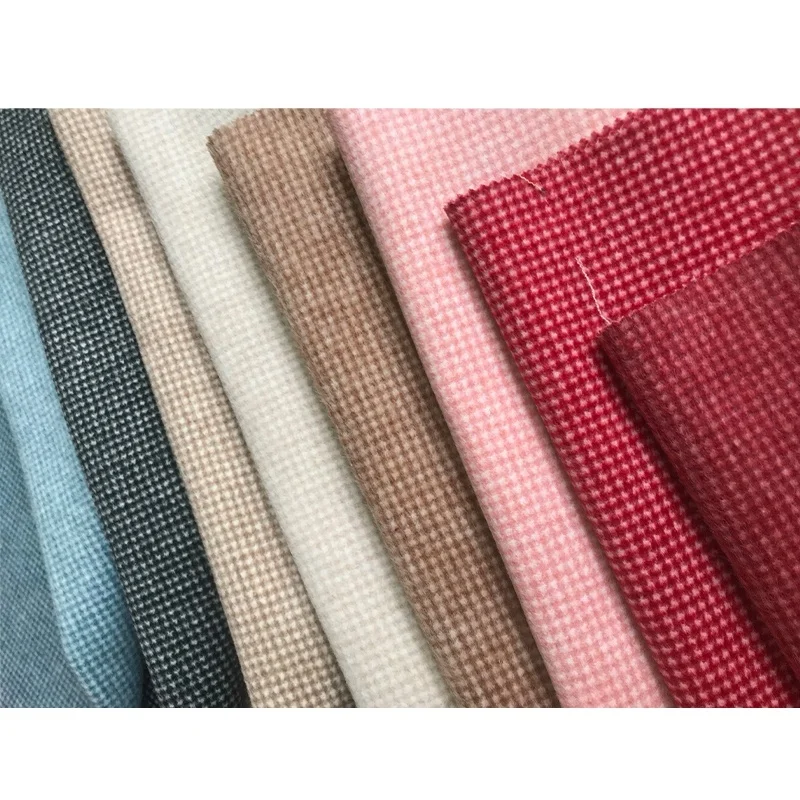 
50% Wool 45% Polyester 5% Other Double sided Houndstooth Dogtooth Wool Fabric In Stock 