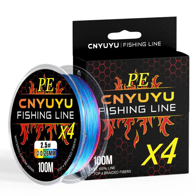 KEKAXI  strong 4 8x strands water color pe 100lb 80lb nylon/fiber braided fishing line