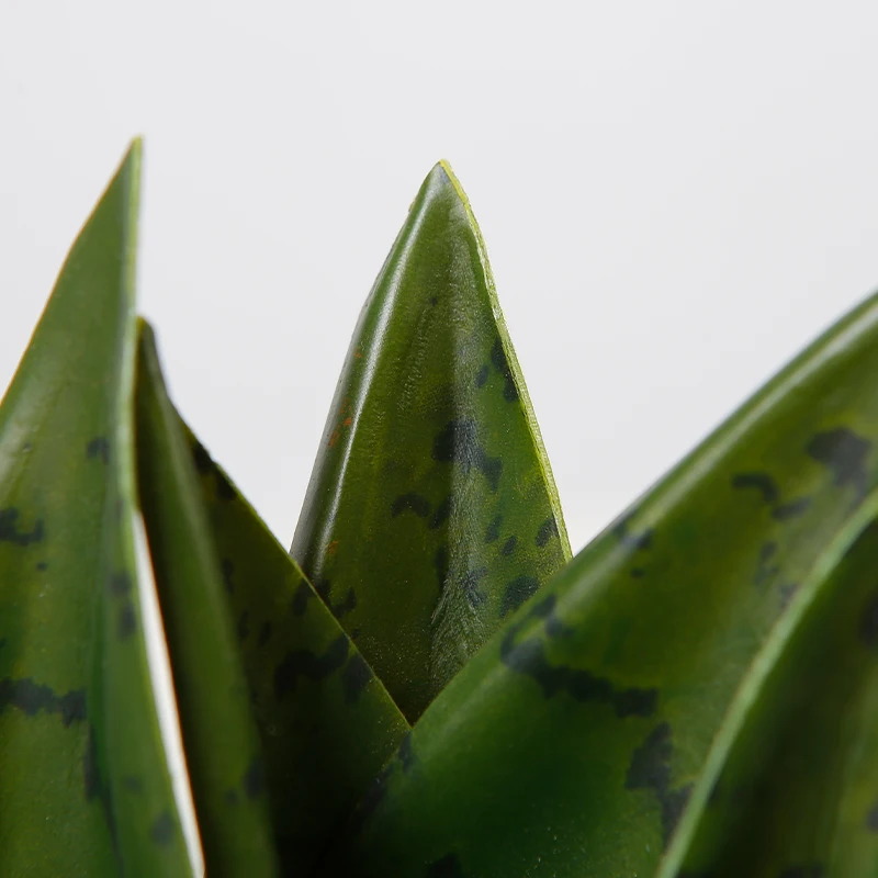 Темно-зеленые пластиковые искусственные змеи Sansevieria недорогие декоративные растения для сада 14 см