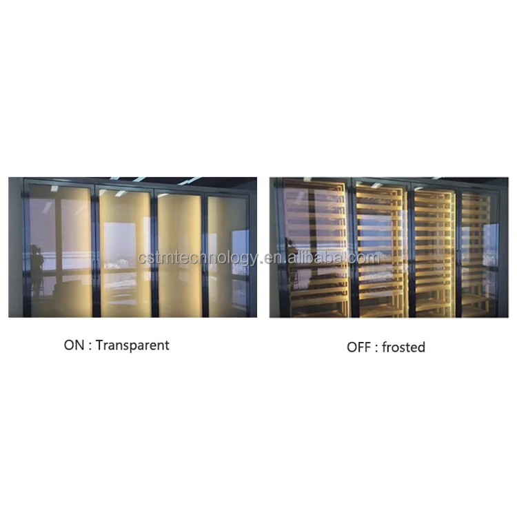 Couple Hotel Glass Switchable Privacy Glass Laminated Villa Smart Dimming Windows Magic Glass Transparent Window