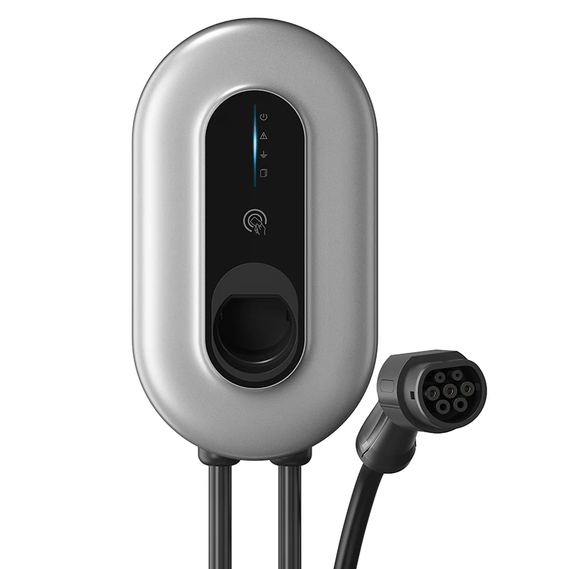 48A Type 2 Floor-Mounted AC Electronic Vehicle Wall Car Fast Charger Wallbox  EV Charging Station Level 2 11KW