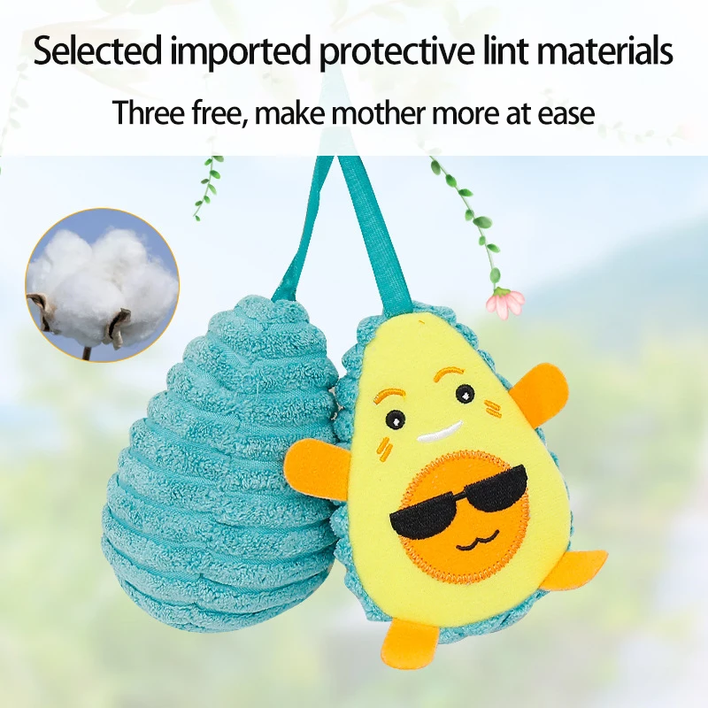 2021 latest fruit expression pear cart hanger avocado crib bell 0 year old baby pull bell plush stroller pendant