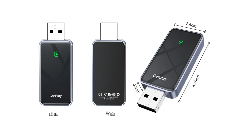 Boyi Wireless Dongle carplay Adapter U disk Mini Body Car Navigation Dongle Adapter Wireless For Iphone CarPlay wifi box