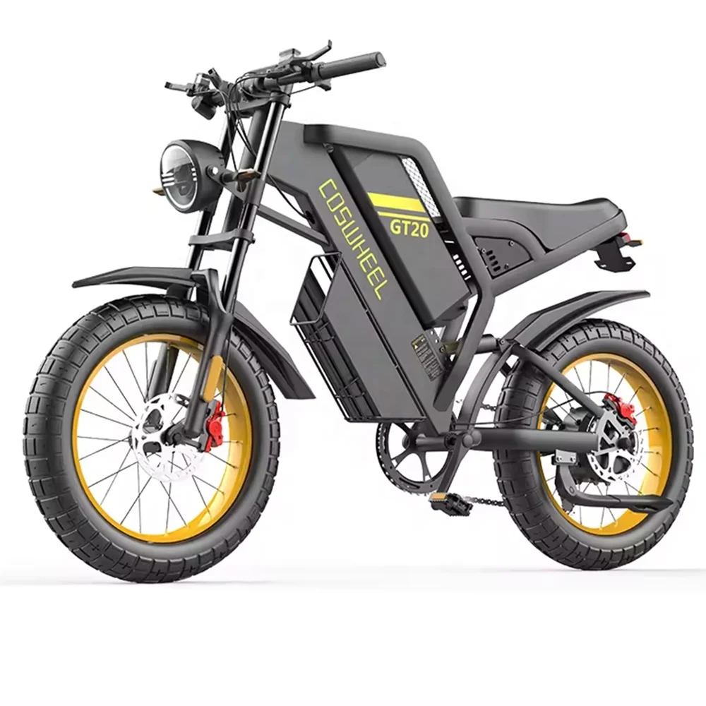 New Model Electric Bike 1500W Motor 48V 25Ah Lithium Battery Ebike 20x4.0 Inch Fat E Bike Fat Tire Mountain Electric Bicycle