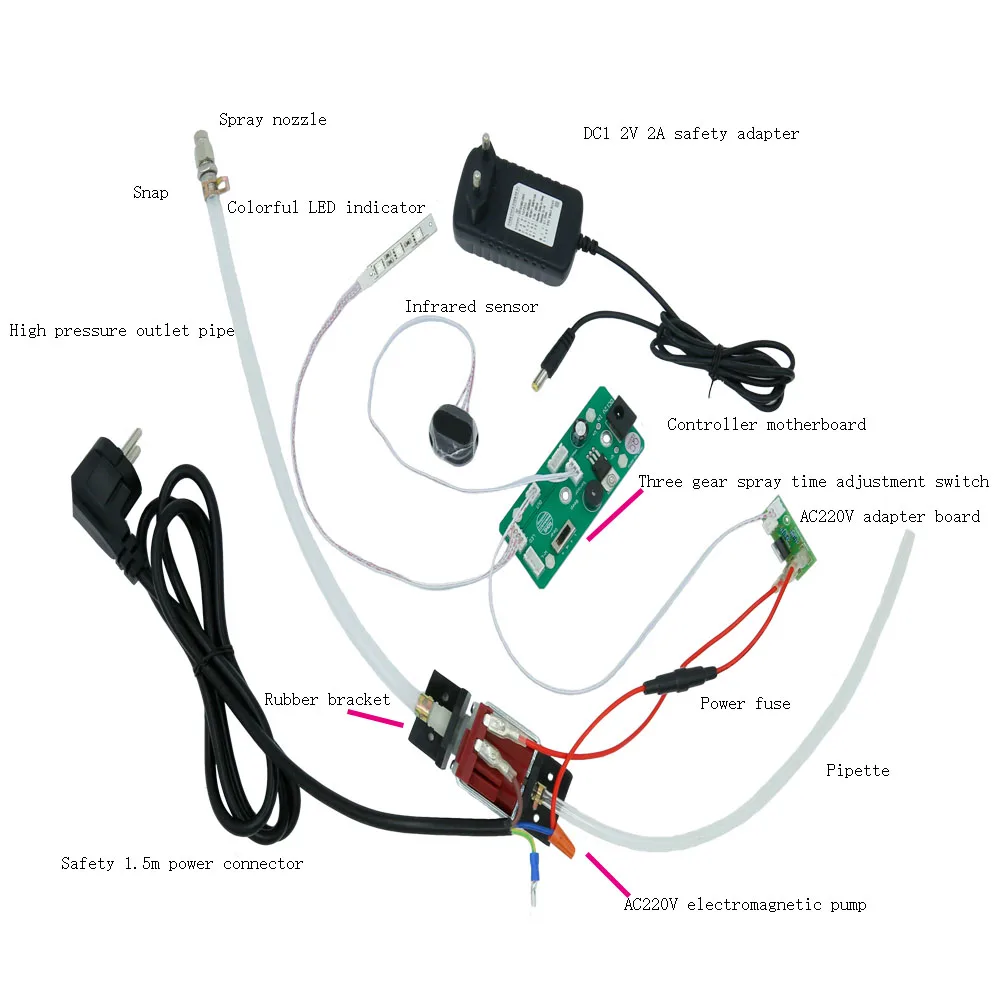 
DIY stainless steel infrared sensor high pressure spray hand disinfection system 20 electronic product solution research provide 