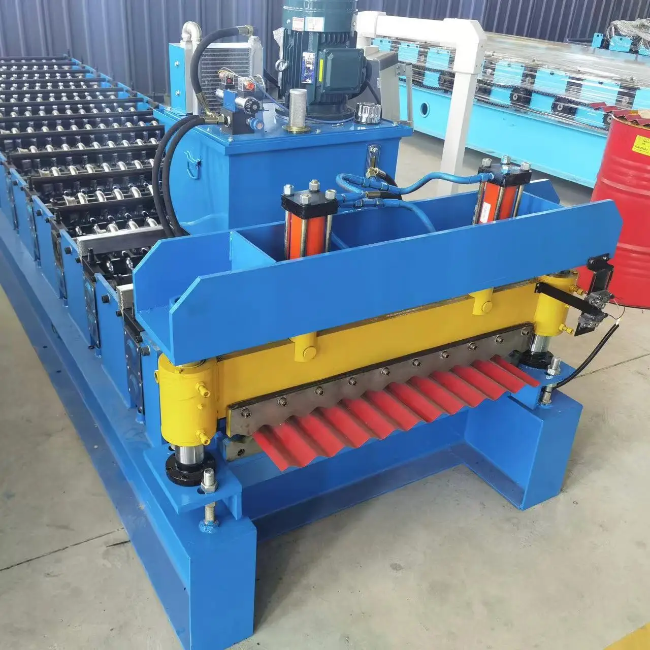 Aluminum Glazed Roofing Tile Color Steel Sheet Roll Forming Machine Used/New with Motor Pump Gear Roller for Building Use