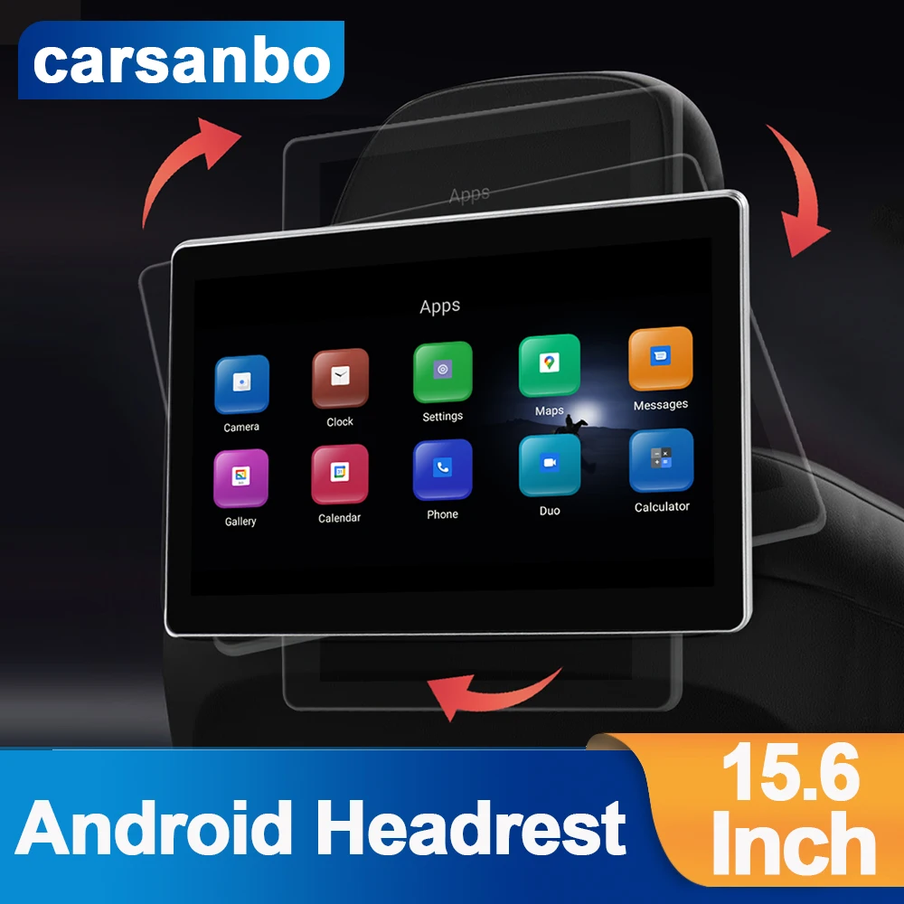 15.6inch headrest android 11 touch screen monitor with 4G  cellular data