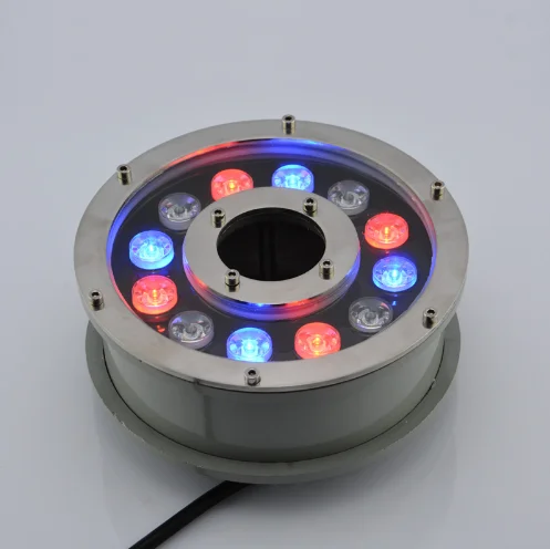 High Brightness Waterproof Ip68 submersible cast aluminum Yellow Blue rgb dmx Water jet led underwater fountain nozzle lights