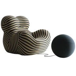 Italian style designer creative single lazy sofa chair modern up 5 glass steel comfortable leisure egg ball chair