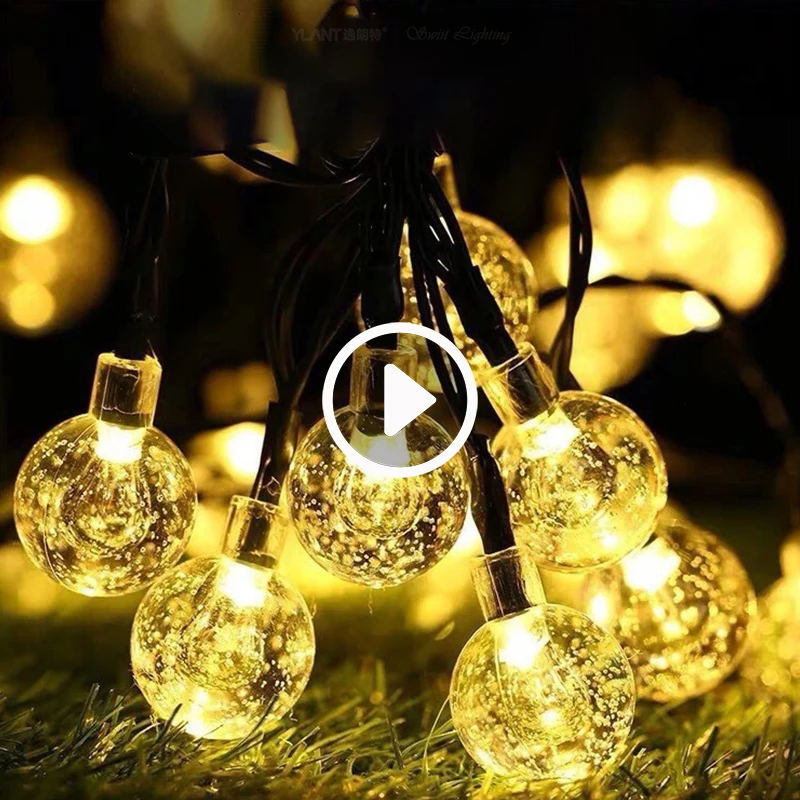Solar Energy LED Fairy String Lights Christmas Party Wedding Holiday Decoration Garland Light Outdoor Home Waterproof 7m 50LEDS