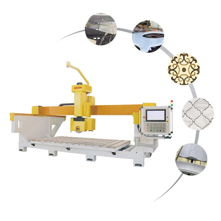 MISHI China Factory Sale 5 axis bridge saw machine for stone edge polishing for bridge saw router cnc