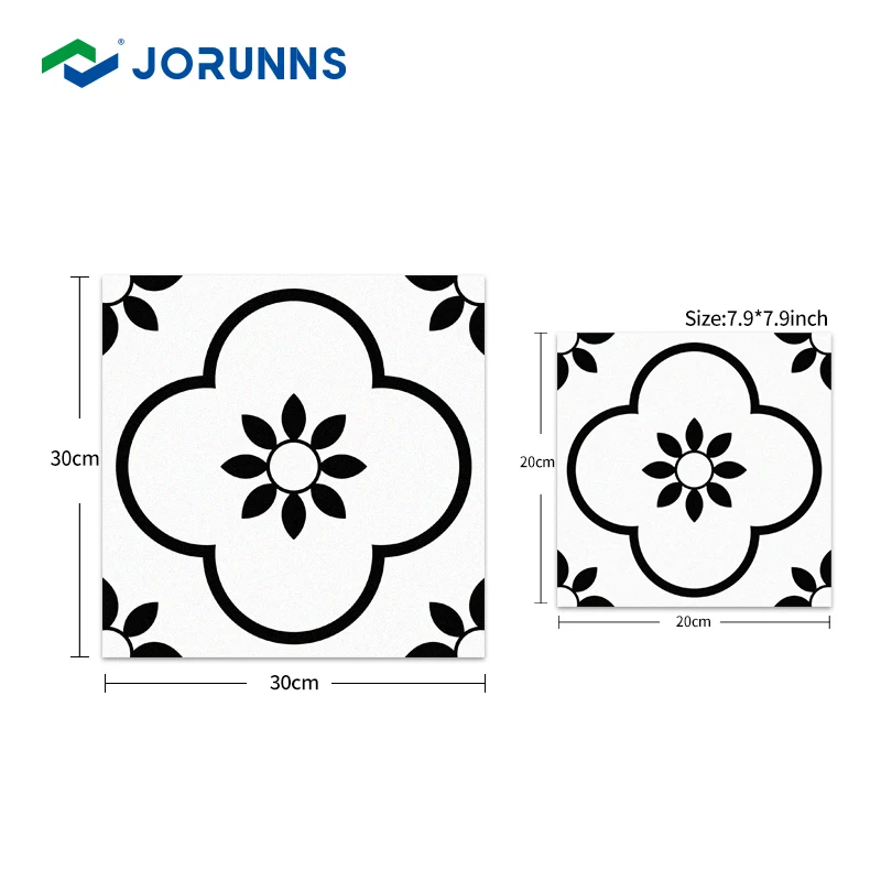 JORUNNS Waterproof Vinyl Peel And Stick Floor Tile Art Deco Home Living Room Hotel Warehouse Anti-Slip Floor Tile