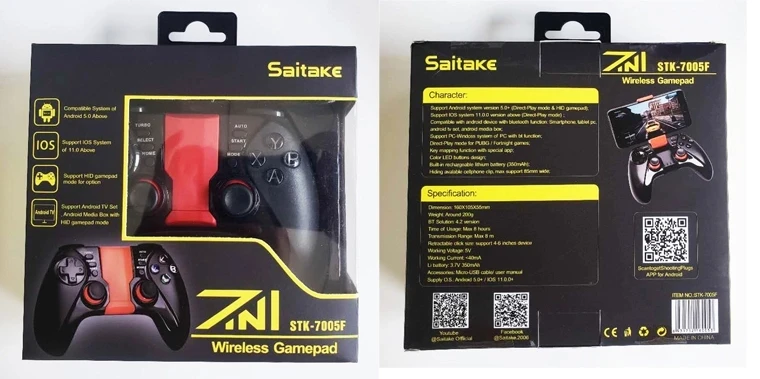 
Saitake brand wireless gamepad joystick & game controller android IOS for /Arena of Valor/Mobile Legends/Knives Out 