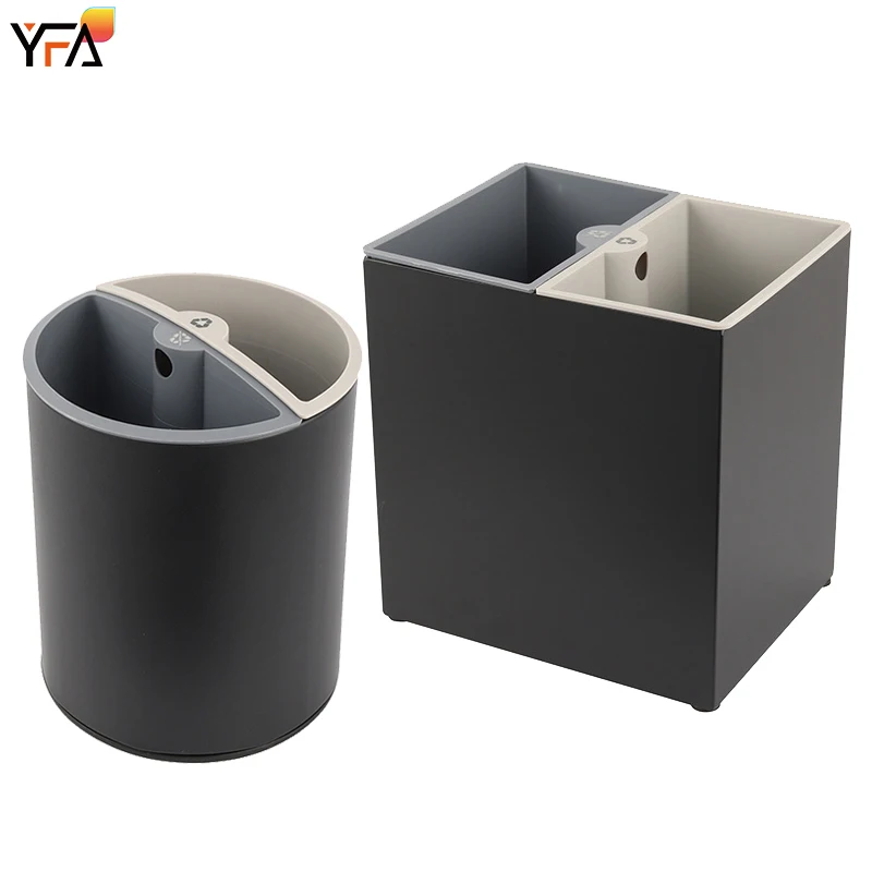 Rectangular 2 Compartment Classified Trash Can Plastic Dry and Wet Sorting Dustbin Kitchen Garbage bin Room Sorting Trash Bin