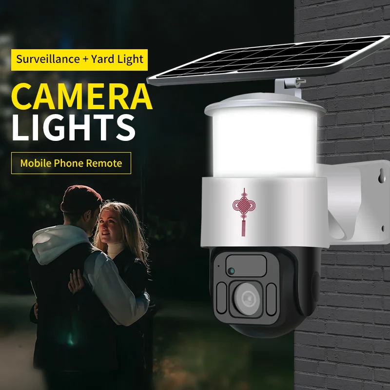 Solar WiFi Camera Security IP66 Outdoor 1080p, 2-Way Talk, Night Vision, PIR Motion Detection, Works with Alexa,Google Assistant