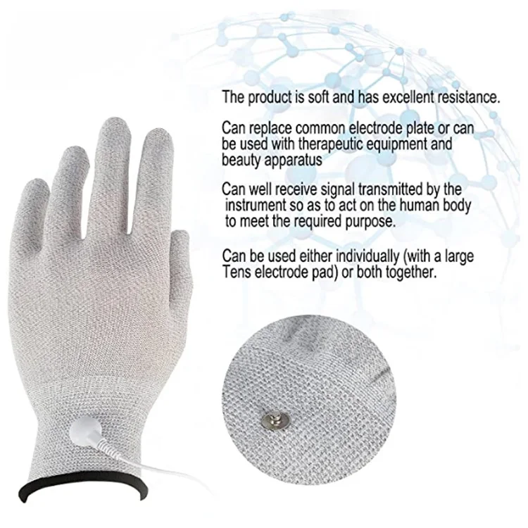 Amazon Hot Health Conductive Stimulation Tens Unit Physical Therapy Equipments Tens Conductive Gloves