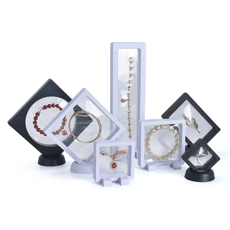 PE film suspension jewelry frame display brooch plastic boxes